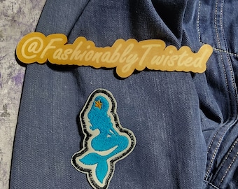 Mermaid Iron On Patch, Fantasy Sea Witch Applique, 4 Inch