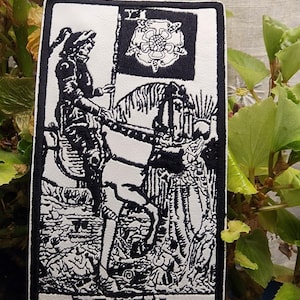 DER Tod, TAROT, Okkulter Aufnäher zum Aufbügeln, Modisch verdreht, kostenloser Versand, Aufnäher, einzigartige Stickerei