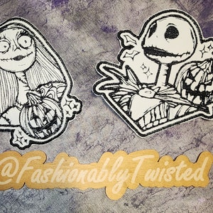 PUMPKIN KING PATCH, Pumpkin Queen Patch, Sally Patch, Jack, Skellington Patch, Fashionably Twisted, Halloween