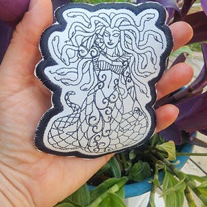 MEDUSA Greek Mythology Iron On Patch, Free Shipping, Fashionably Twisted, Sew On Patch, Goddess
