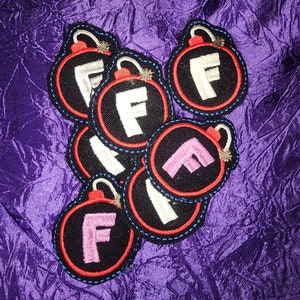 F Bomb Iron On Patch, Embroidered Applique