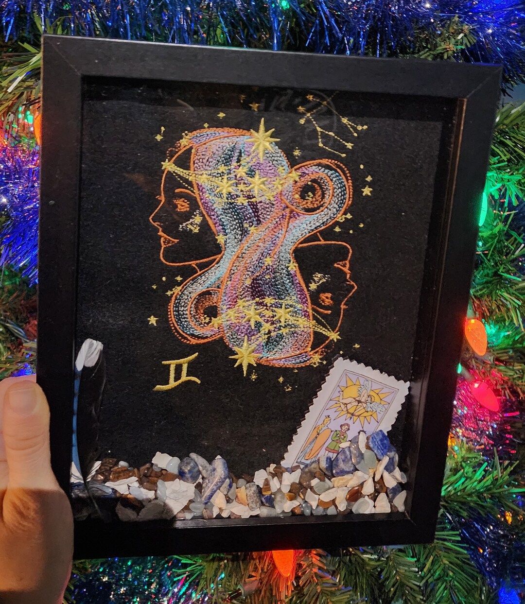 GEMINI ART, Unique Gemini Embroidery Art, Fashionably Twisted, Gemini