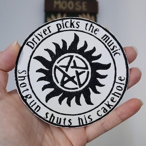 ANTI POSSESSION Driver Patch, Iron On, Supernatural, Occult, Fashionably Twisted, Pentacle, Free Shipping, Fan Art