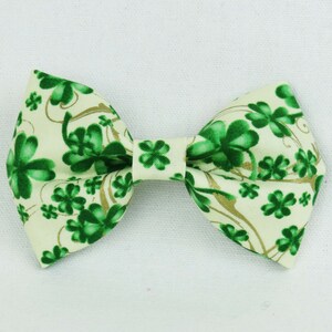 St. Patrick&#39;s Collar Bow - Pet Bowtie, Cat Bow, Collar Add-on, Tiny Dog Collar Bow Tie, Removable Collar Decoration