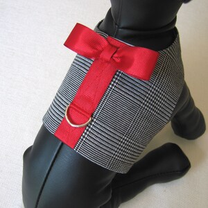 Boy Dog Tuxedo Harness Vest - Red Bowtie Harness - Dog Wedding Harness - Wedding Pet Harness - Ring Bearer Harness