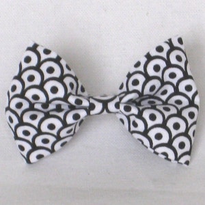 Black and White Dog Bow Tie - Cat Bowtie, Collar Add-on, Tiny Dog Collar Bow, Detachable Collar Bow, Removable Pet Bow, Collar Decoration