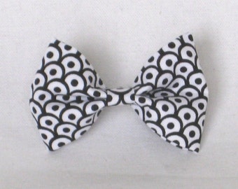 Black and White Dog Bow Tie - Cat Bowtie, Collar Add-on, Tiny Dog Collar Bow, Detachable Collar Bow, Removable Pet Bow, Collar Decoration