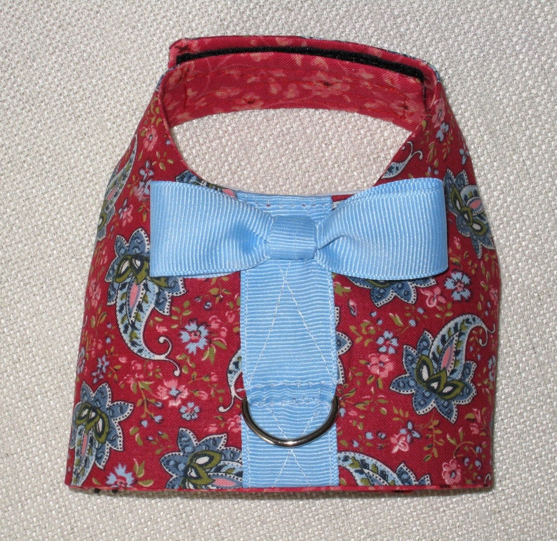 XXS Dog Harness Vest Pink Paisley Tiny Dog Harness Puppy Etsy