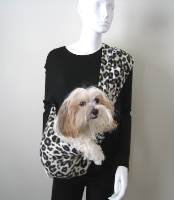 Leopard print top dog carrier