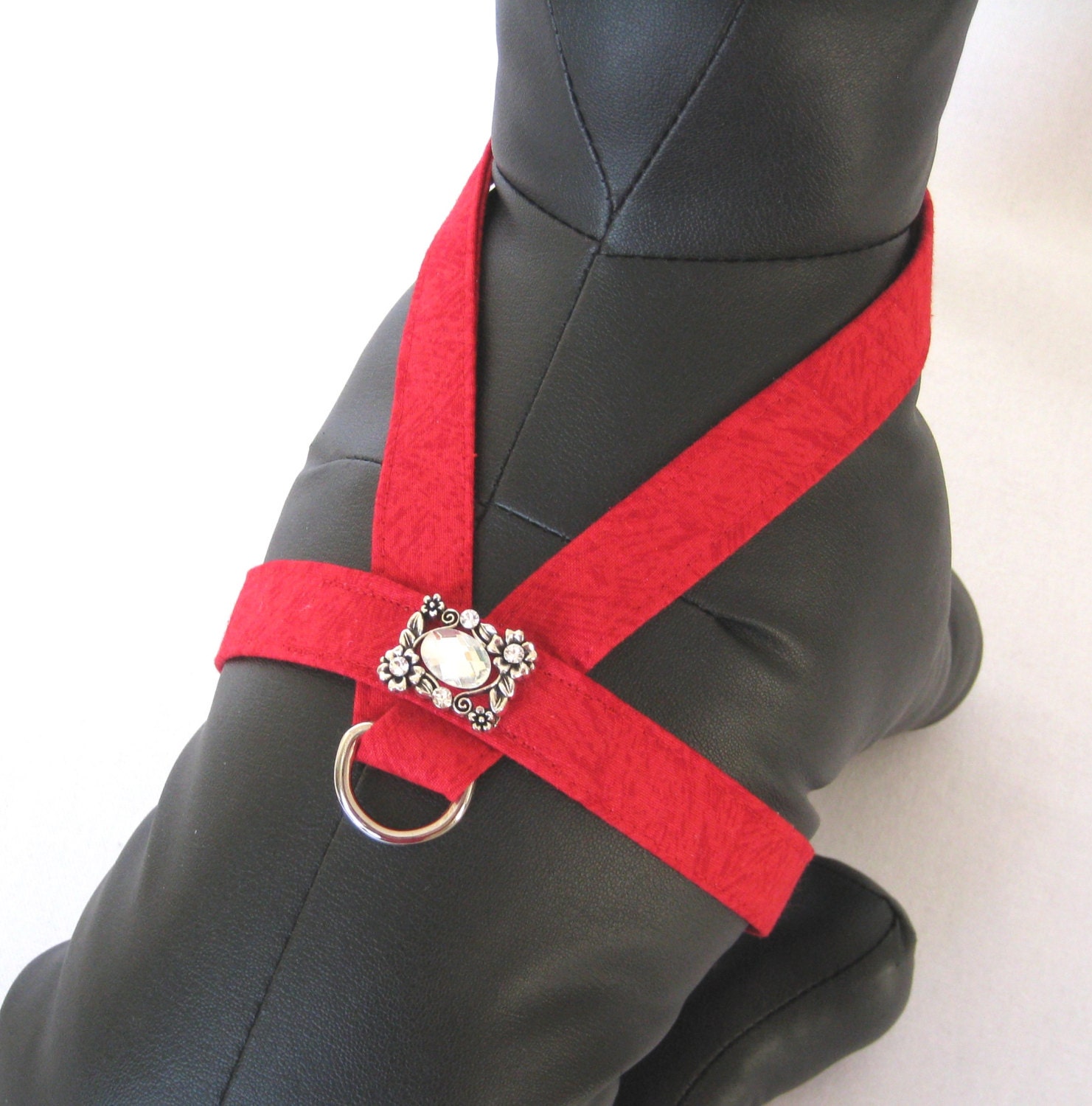 Harness Bling Dog Harness amore Style Red Tiny Etsy