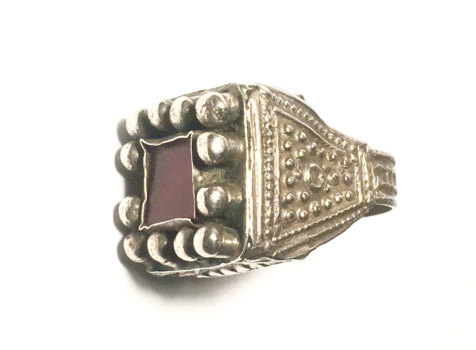 Ruby Red Ring . Old Ethnic Ring . Old Pashtun Silver Ring . | Etsy