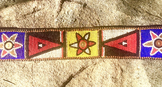 Vintage East African Beaded Belt-Rare-Beautiful C… - image 6