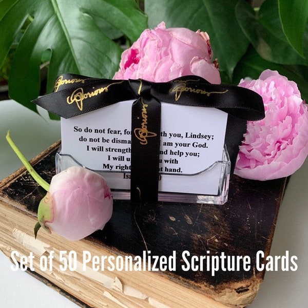 Personalized Scripture Cards, Christmas Stocking Personalized, Christmas Stocking Stuffers, Stocking Stuffer, Christmas Stocking,Bible Verse