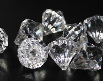 diamond plastic diamonds acrylic clear gemstone items scatter x1 pieces table