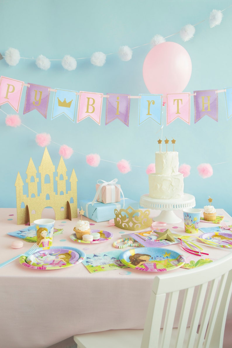 14 Magical Princess Gold Glitter Castle Centerpiece Etsy