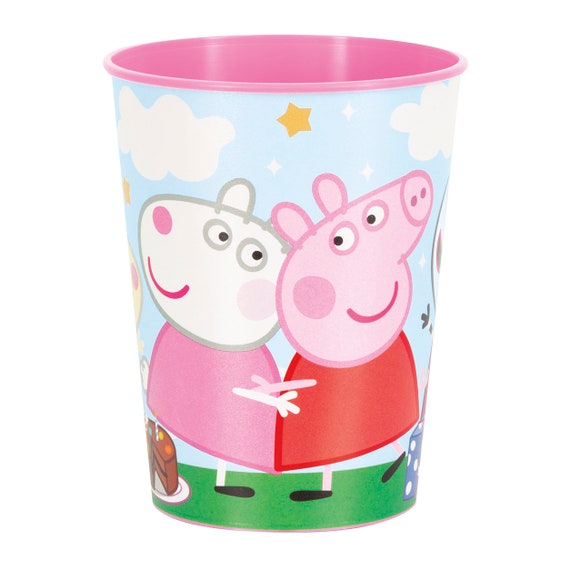 Peppa pig 16oz plastic cups Peppa pig birthday party Peppa pig party supplies Peppa pig tableware peppa pig party favors peppa pig cups