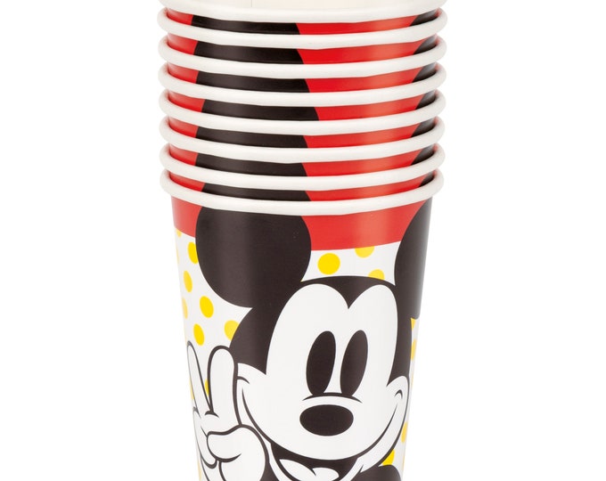 Mickey mouse party paper cups, Mickey mouse birthday, Mickey birthday, first birthday party, mickey mouse boy party, disney boy party ideas
