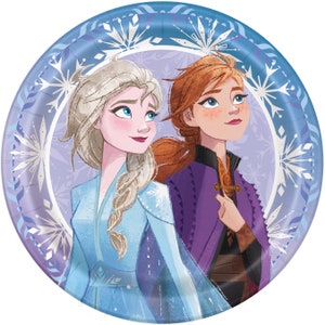 Frozen 2 paper party food plates, frozen birthday party, frozen party plates, princess party, anna and elsa plates, disney princess party