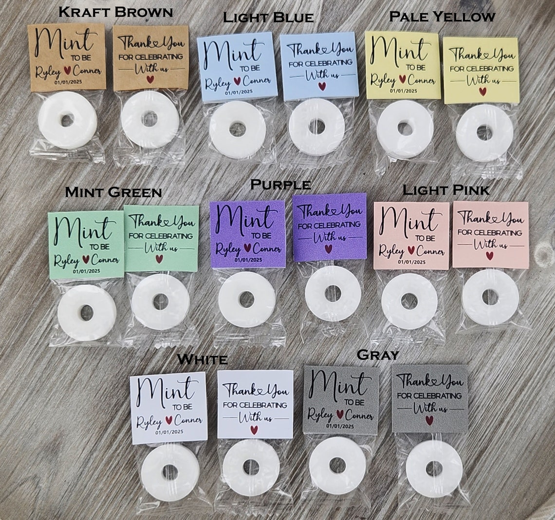 Mint to Be Custom Personalized Wedding Favors, Bulk Wedding Favors ...