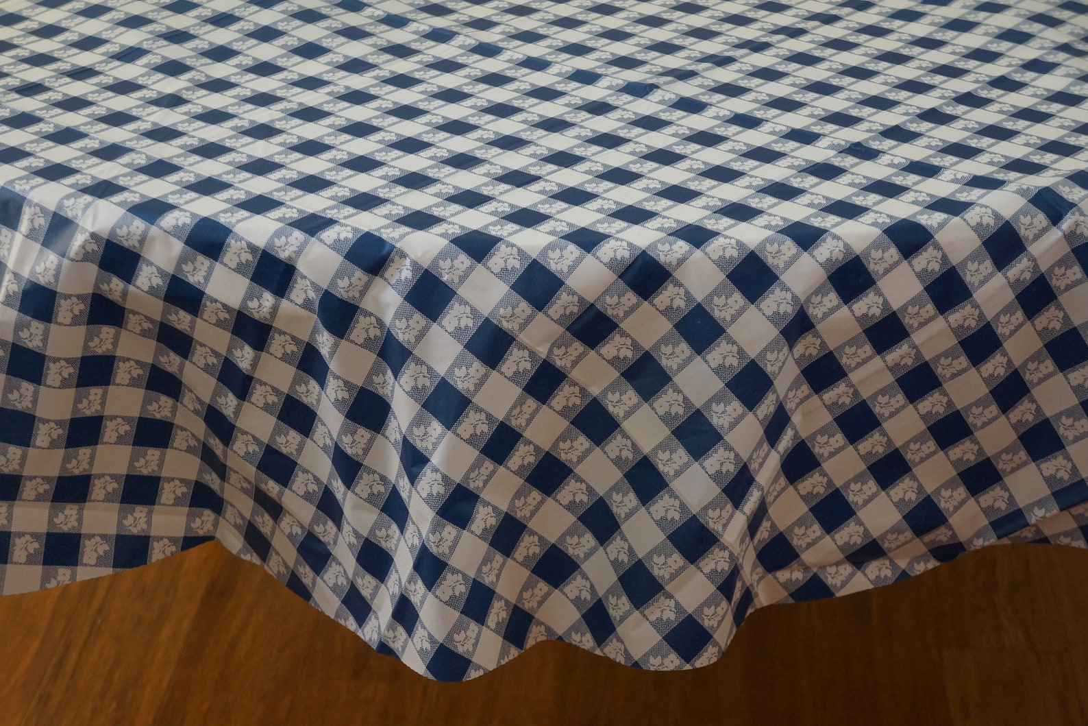 Blue/white Gingham Print Tablecloth Picnic Tablecloth Blue - Etsy