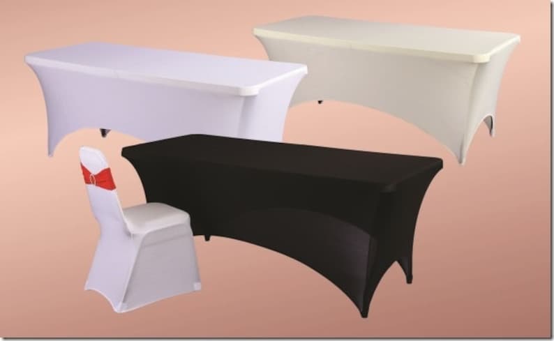 8 Foot Rectangle Spandex Tablecloths Spandex Fitted Table Cloths Fitted Table Covers Banquet Table Cover