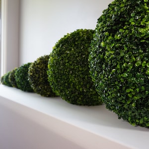 Artificial round green topiary balls for indoor decor, boxwood ball, faux plants image 8