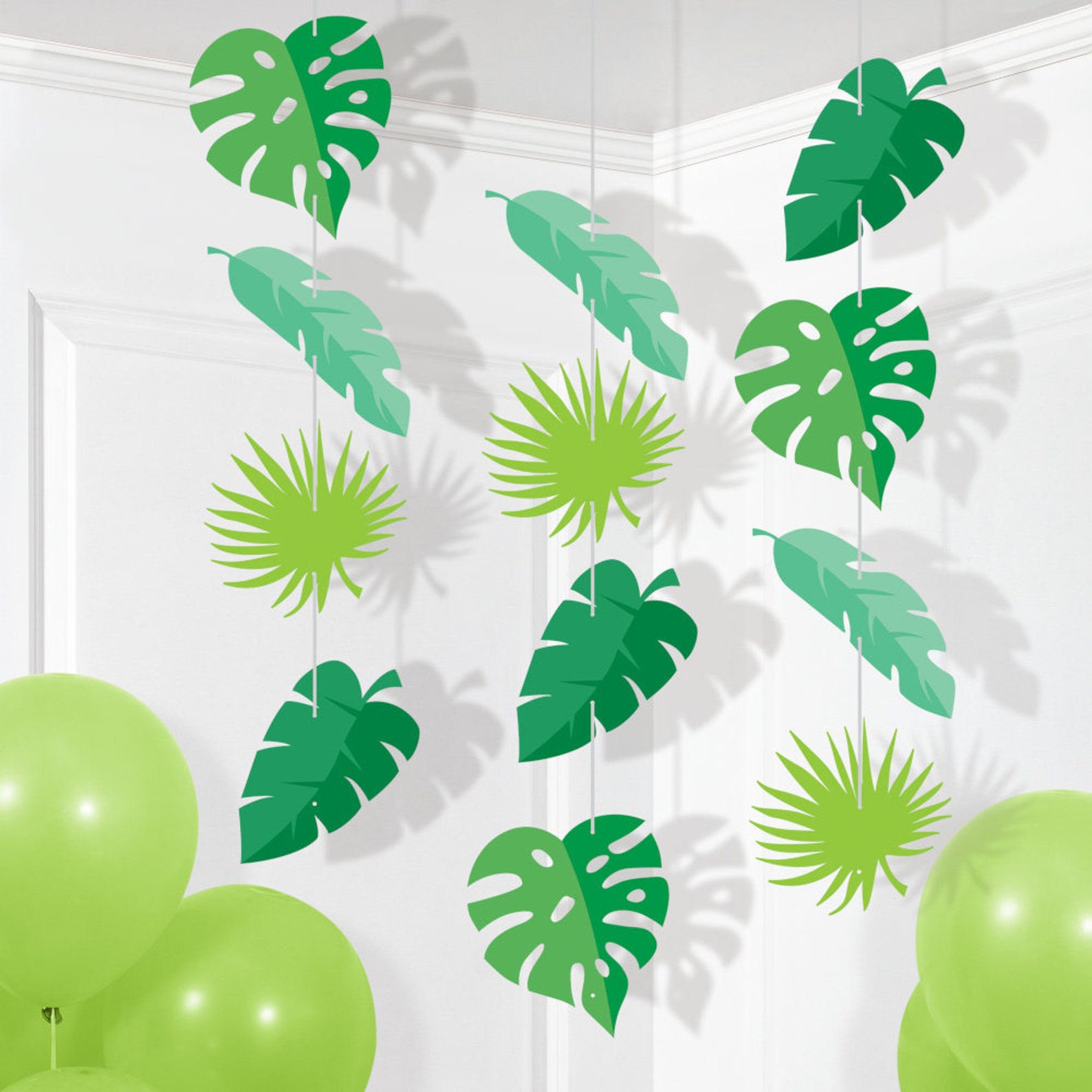 Hanging Leaf Cutouts Monstera Leaves Dinosaur Party Leaf - Etsy