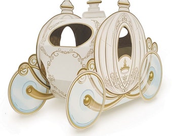 3d carriage centerpiece, Pretty princess birthday, princess birthday party, princess carriage centerpiece