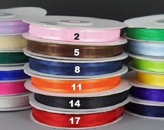 3/8" Satin edge organza ribbon in 25 yard spools