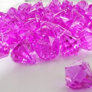 Diamond Acrylic Gems Flat Back 67x48mm Pink H112 2 Pcs