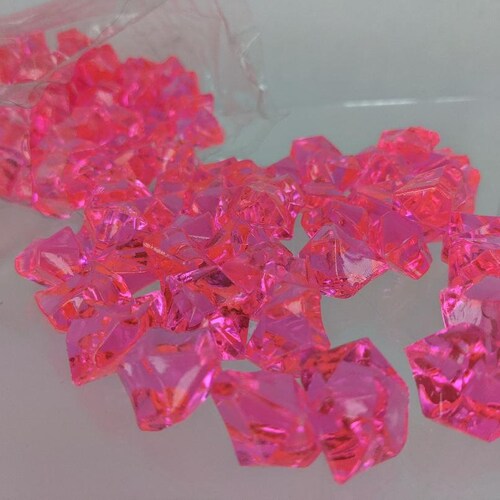 Red Acrylic Rocks Acrylic Rock Filler Vase Filler Gems Etsy