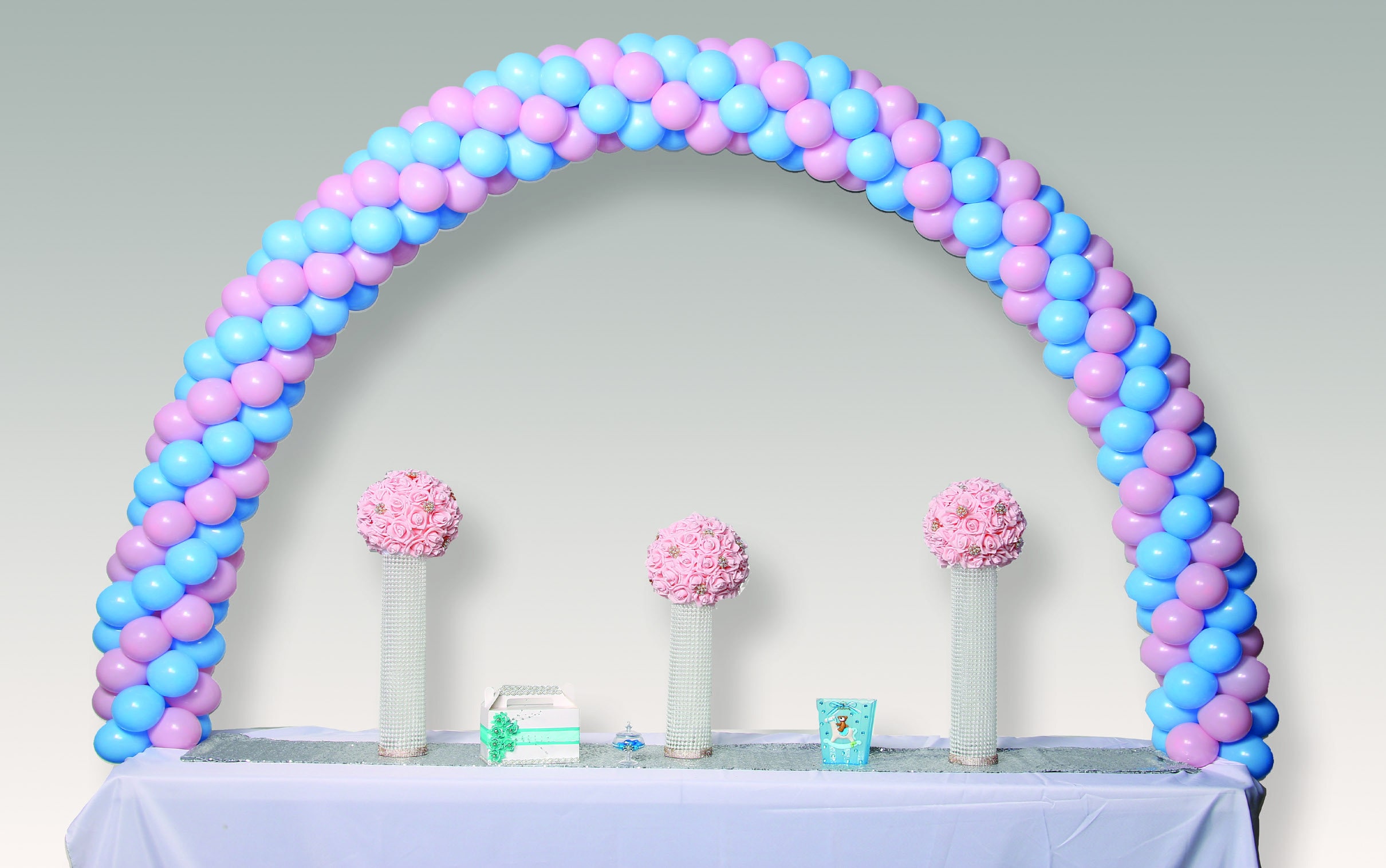 8 foot table top balloon arch for parties table birthday party decor