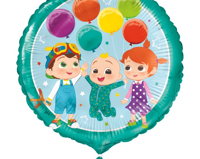 18" Cocomelon mylar foil balloon, Cocomelon birthday party, first birthday party supplies, cocomelon party supplies, cocomelon balloon