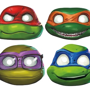 TMNT paper mask favors, Teenage mutant ninja turtles party supplies, Kids birthday, boy party ideas, licensed by UNIQUE INDUSTRIES