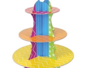 Colorful rainbow Cupcake stand