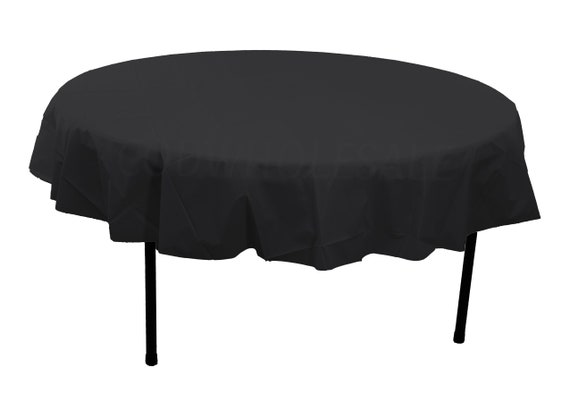 Round plastic tablecloths discount
