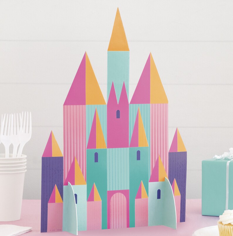 3d Disney princess castle centerpiece Pretty princess birthday princess birthday party princess castle centerpiece pink