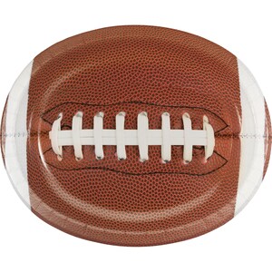 Oval Football paper platter, Football banquet, football party, football meet, sports party, football bash