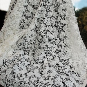 Ivory Floral Lace Square Table Overlay, Wedding Lace Overlay, Baby ...