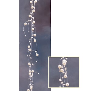 57&quot; Pearl Garland, pearl bead garland, floating bead garland