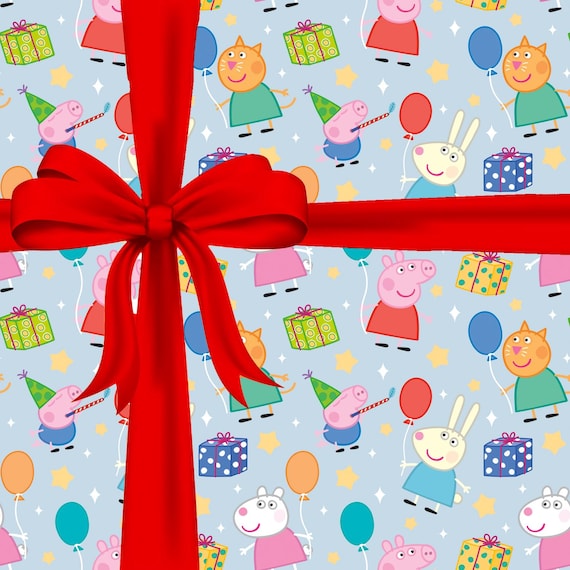 Peppa pig wrapping paper christmas discount