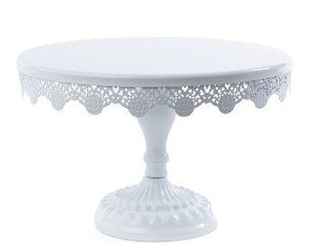 Simply Elegant Mini Eyelet Treat Cup Cake Stand Pedestal with a Scalloped Edge 