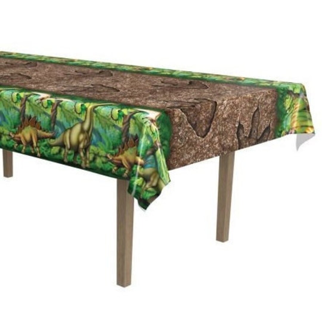 Dinosaur Plastic Tablecloth for Parties, Dinosaur Party, Dino Party