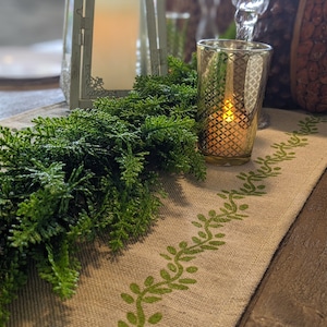 Artificial asparagus fern garland, christmas table runner garland, christmas table decoration, fall holiday garland runner, fern garland