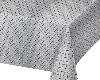 Monster truck party plastic tablecloth, diamond plate tablecloth, car party tablecloth