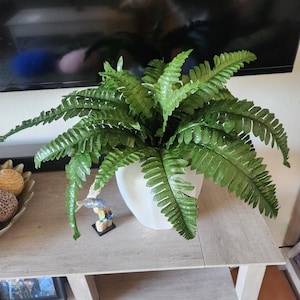 22&quot; artificial boston fern spray, artificial house plants, fern home decor, artificial plants, accent plants, diy fern plant, fern stems