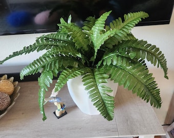 22" artificial boston fern spray, artificial house plants, fern home decor, artificial plants, accent plants, diy fern plant, fern stems