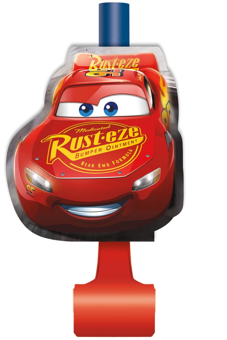 Medicated Rust Eze Cars Movie Party Favor Blowouts, Lightning Mcqueen, Doc Hudson, Sally ...