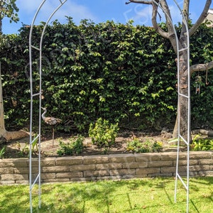 Wedding event metal steel white arch, outdoor arch for climbing plants, metal arch, wedding archway, white wedding arch, backyard wedding