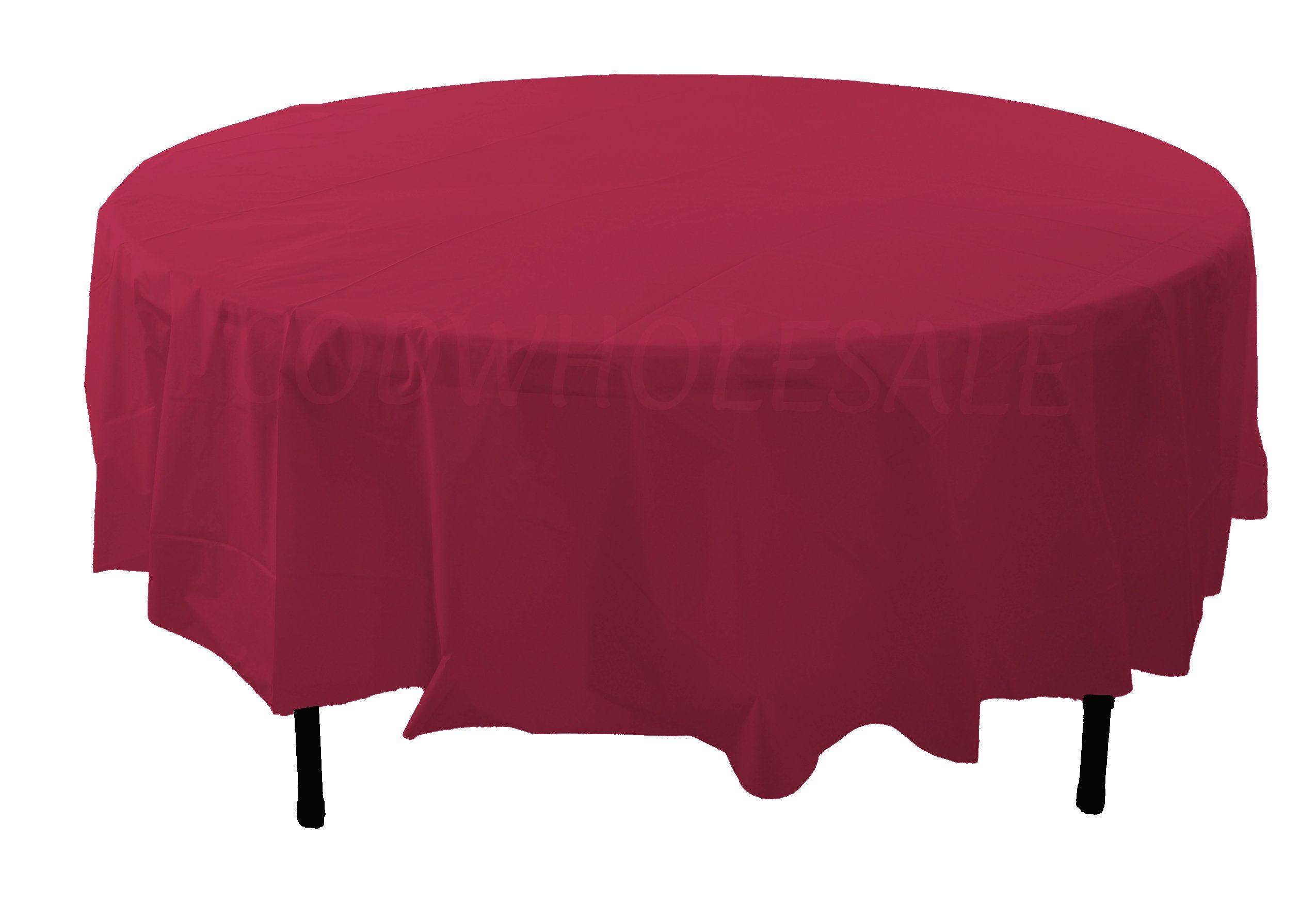 96" Round Burgundy plastic tablecloths for parties, large round plastic tablecloth, tablecloth for large tables